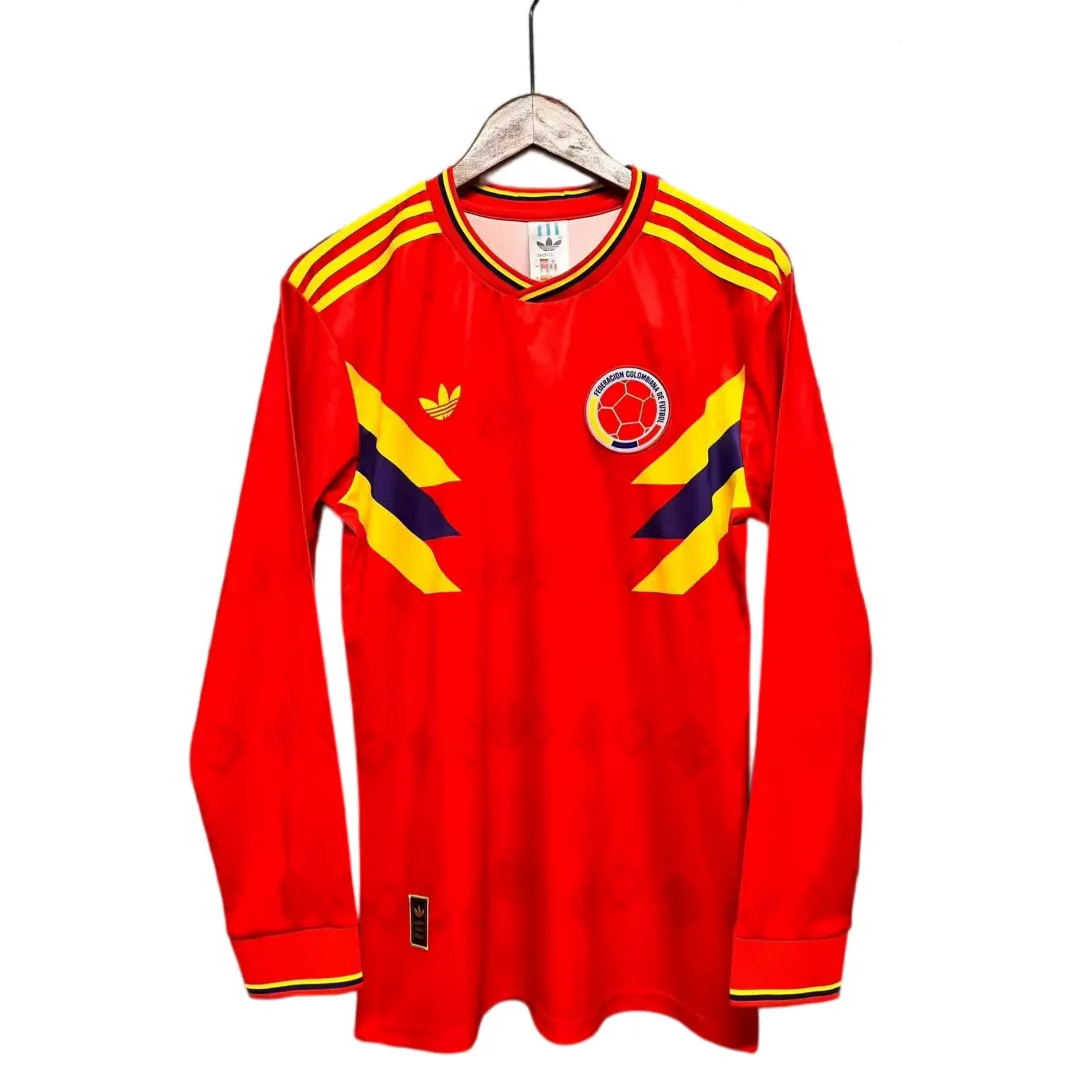 2019 Long Sleeve Retro Colombia Football Shirt 1:1 Thai Quality