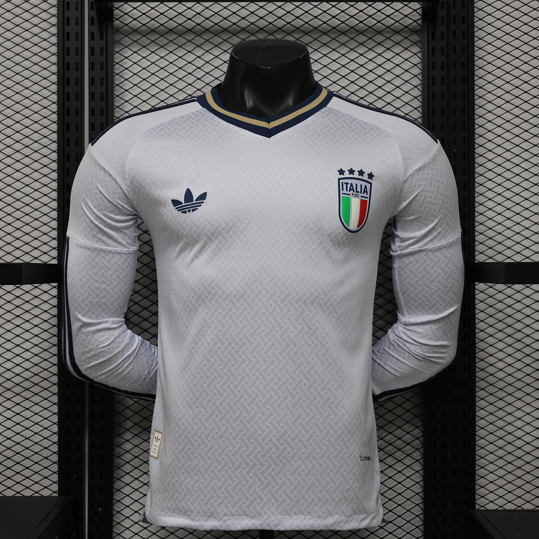 2026 Long Sleeve Player Version Italy Away World Cup Football Shirt 1:1 Thai Quality