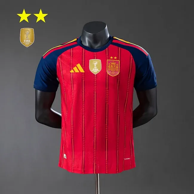 2 Stars 2026 Player Version Spain Home Champions Football Shirt 1:1 Thai Quality