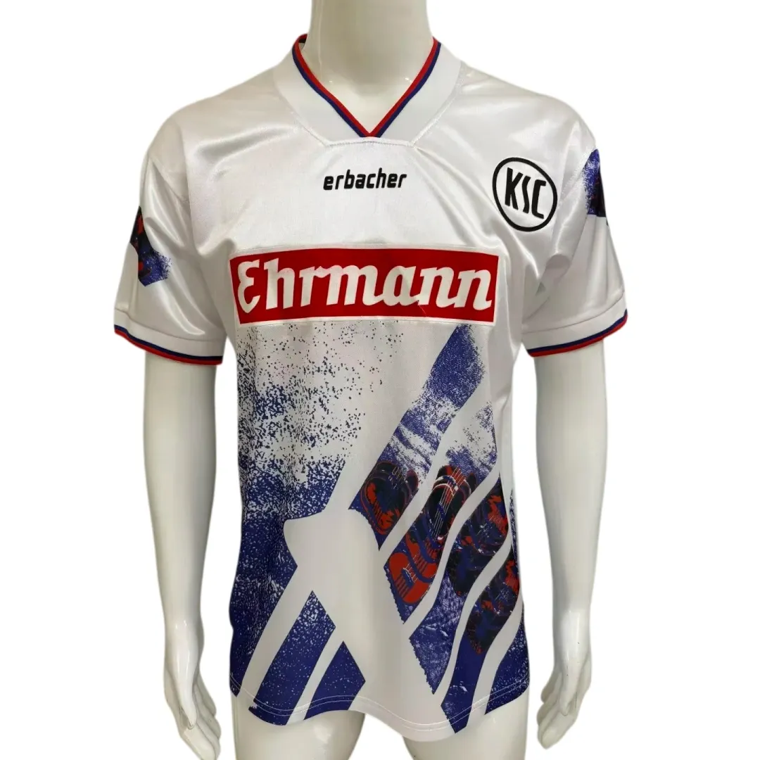 1994/1995 Retro Karlsruher SC Home Football Shirt 1:1 Thai Quality