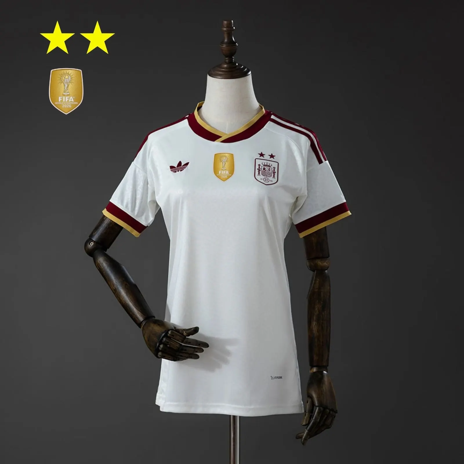 2 Stars 2026 Women Spain Away Champions Football Shirt 1:1 Thai Quality