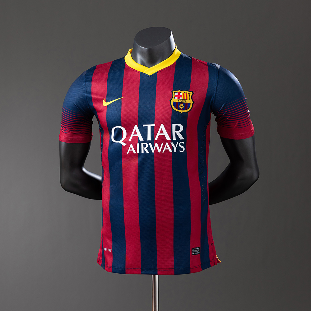 2013/2014 Player Version Retro Barcelona Home Football Shirt 1:1 Thai Quality