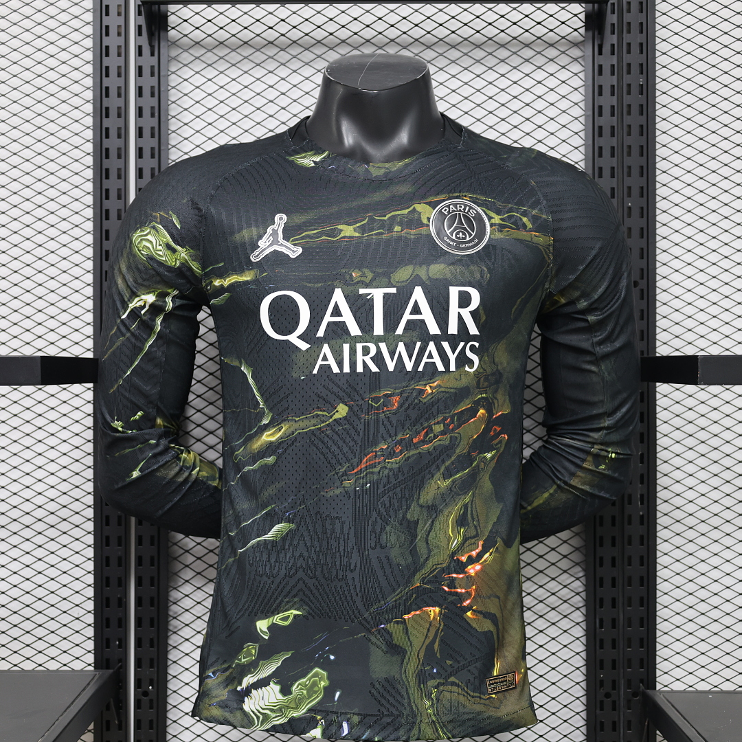 2025/2026 Player Version Long Sleeve Player Version Paris Saint-Germain Fourth Away Football Shirt 1:1 Thai Quality