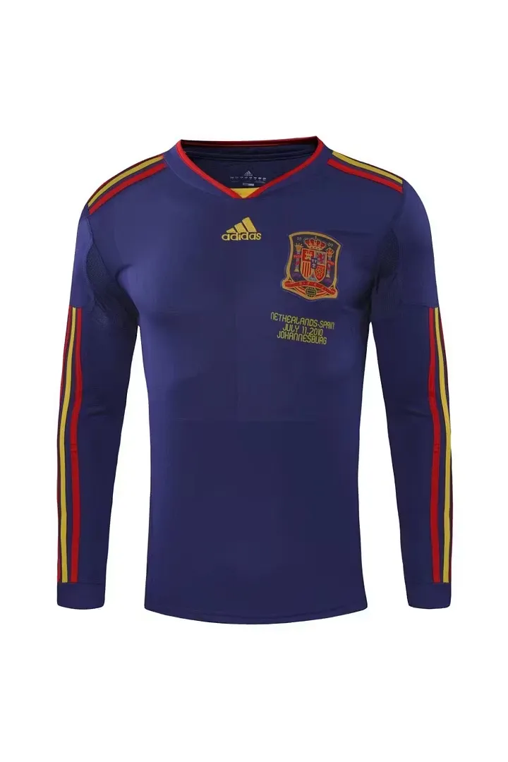 2010 Spain Away Long Sleeve Football Shirt 1:1 Thai Quality